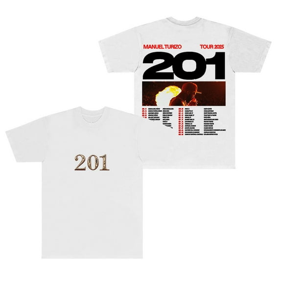 Manuel Turizo 201 Tour Merch T-Shirts Crewneck Top Unisex Fashion Streetwear Short Sleeve Tee