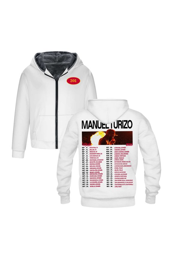 Manuel Turizo 201 World Tour 2025 Inspired Jacket - Unisex Fleece Lined Warm Winter Streetwear