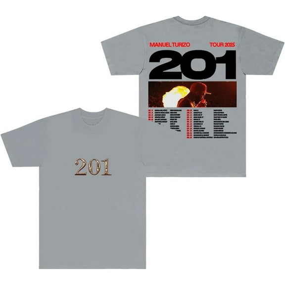 Manuel Turizo 201 World Tour 2025 Merch Short Sleeve T-shirt Unisex Fashion Crew Neck Top