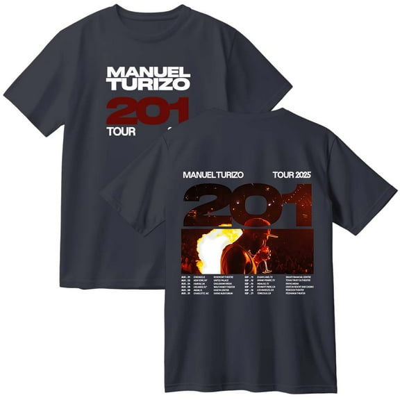 Manuel Turizo 201 World Tour Merch Cotton T-Shirt Women Men Casual Crewneck Short Sleeve Tee