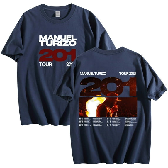 Manuel Turizo 201 World Tour Merch Cotton T-Shirt Women Men Crewneck Casual Short Sleeve Tee