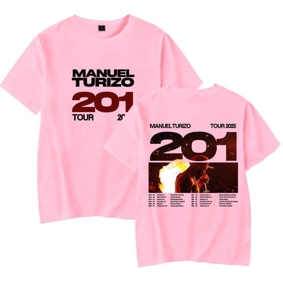 Manuel Turizo 201 World Tour Merch T-Shirt Women Men Casual Crewneck Short Sleeve Fashion Tee