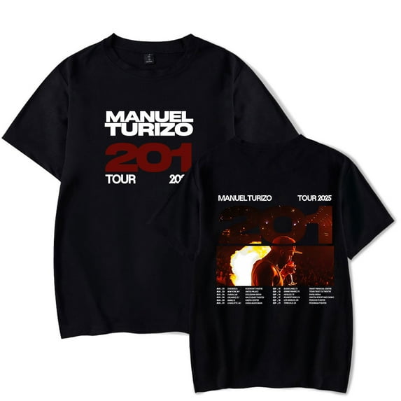 Manuel Turizo 201 World Tour Merch T-Shirt Women Men Casual Crewneck Short Sleeve Fashion Tee