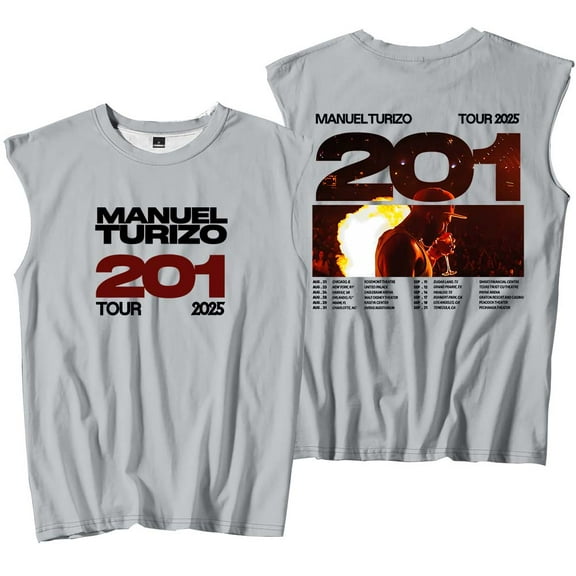 Manuel Turizo 201 World Tour Merch Tank Tops Sleeveless Sport Vest Women Men Outdoor Sportwear