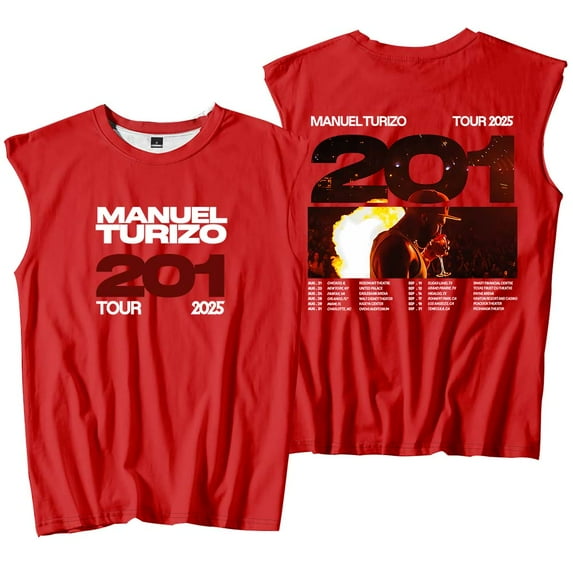 Manuel Turizo 201 World Tour Merch Tank Tops Sleeveless Sport Vest Women Men Outdoor Sportwear