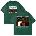 thumbnail image 1 of Manuel Turizo 201 World Tour T-Shirt Cotton Wash Tee Women Men Short Sleeve Crewneck Tee, 1 of 5