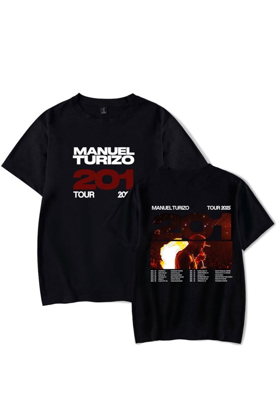 Manuel Turizo 201 World Tour T-Shirt Women Men Casual Crewneck Short Sleeve Fashion Tee