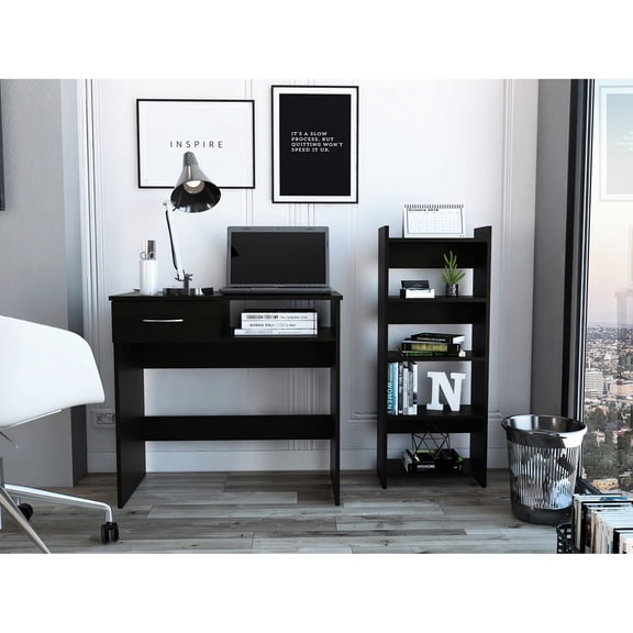 Manufactured Wood Construction | Build a Functional Home Workspace | Ideal for Small Rooms