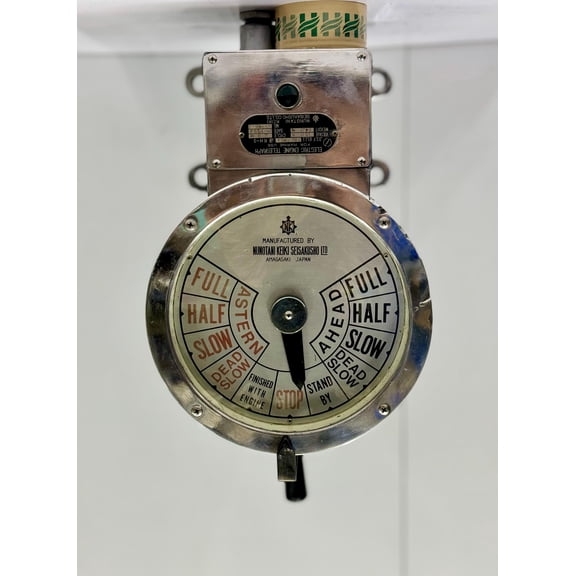 Manufactured by Nunotani Keiki Seisakusho Ltd Vintage Electric Ship Engine Wall Mount Telegraph