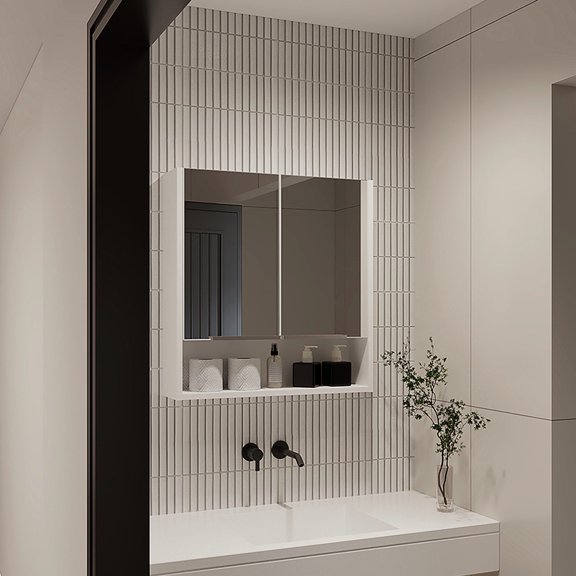 Manufactured wood - Simple access design - Master bathrooms - High - quality storage