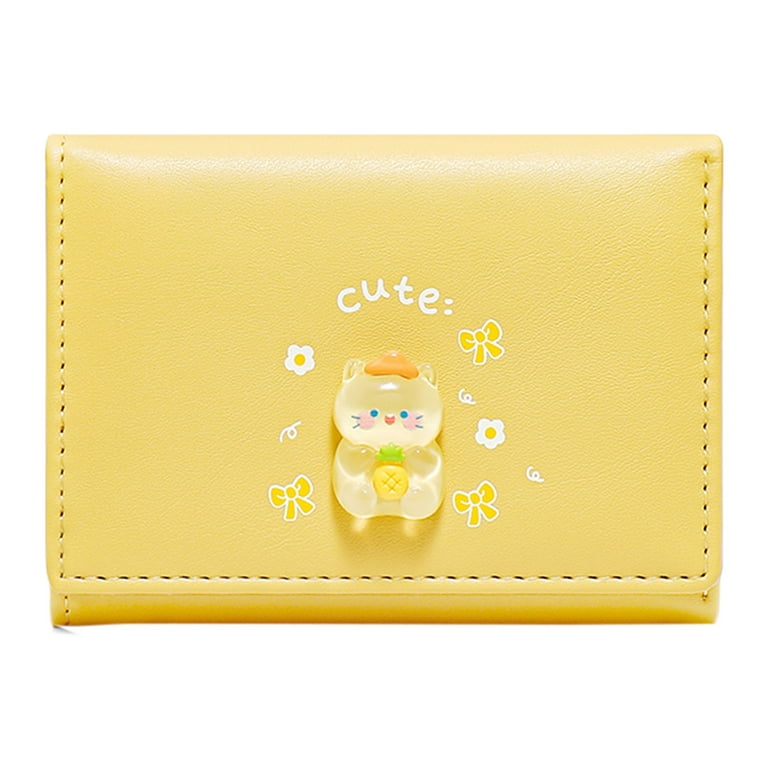 Manufacturer Cartoon Rabbit PrintingShort Cartoon Fruit Button Cute Mini  Clip Girl Wallet Purse Bag Daisy Rose Wallet Passport Holder Wallet Picture