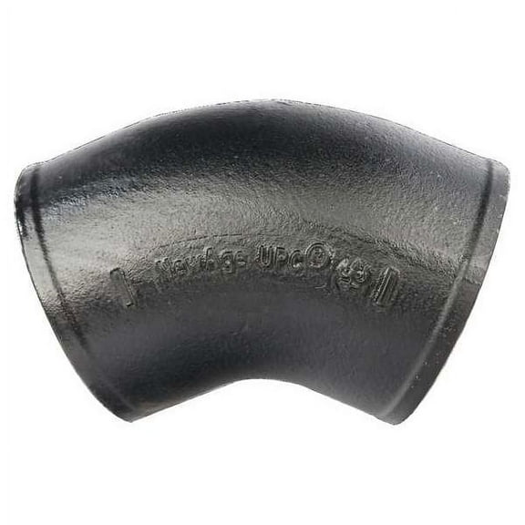 45 Degrees Bend 1/8 Bend, 4" Pipe, Female Socket, Cast Iron, 0 psi