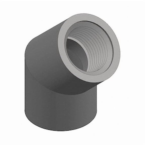 PVC Elbow, 45 Degrees, FNPT x FNPT, 3/8 in Pipe Size 819-003