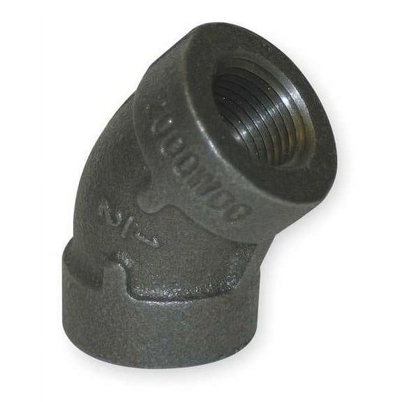 45 Degree Elbow 45 Degree Elbow, 1/2" Pipe, FNPT, Malleable Iron, Class 300