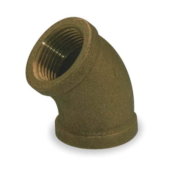 Manufacturer Varies 45 Elbow, Red Brass, 1/2 in,Female NPT 6RCT8