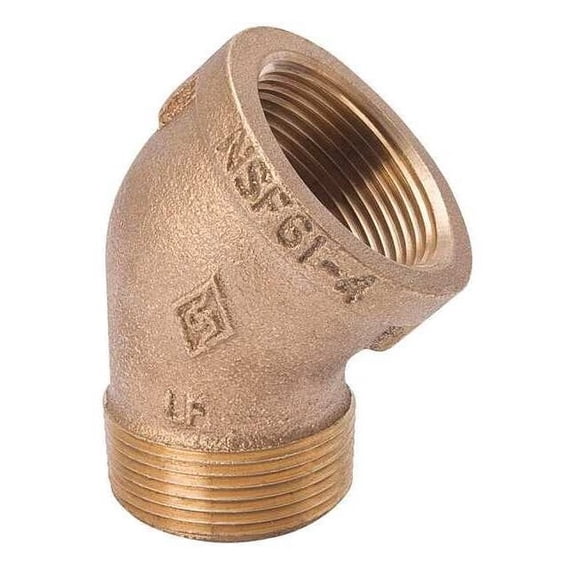 Manufacturer Varies 45 Street Elbow, Brass, 1 1/2 in, NPT 22UL63