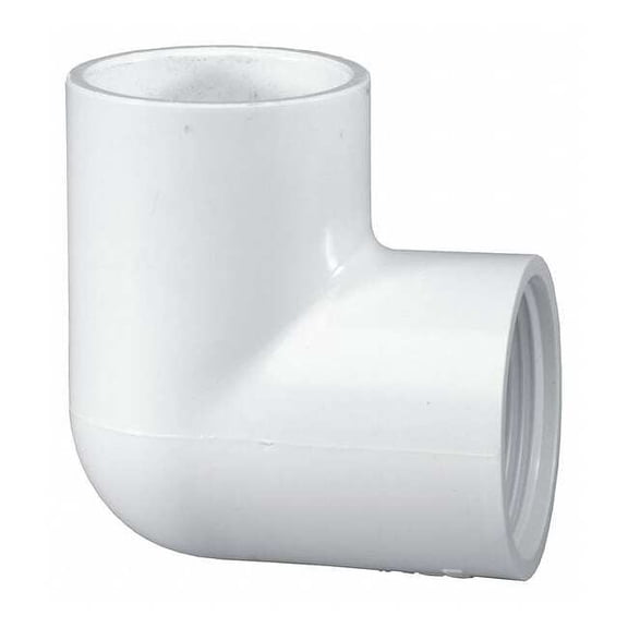 PVC Elbow, 90 Degrees, Socket x FNPT, 3/4 in Pipe Size