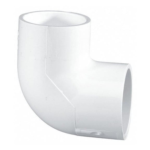 PVC Elbow, 90 Degrees, Socket x Socket, 3/8 in Pipe Size
