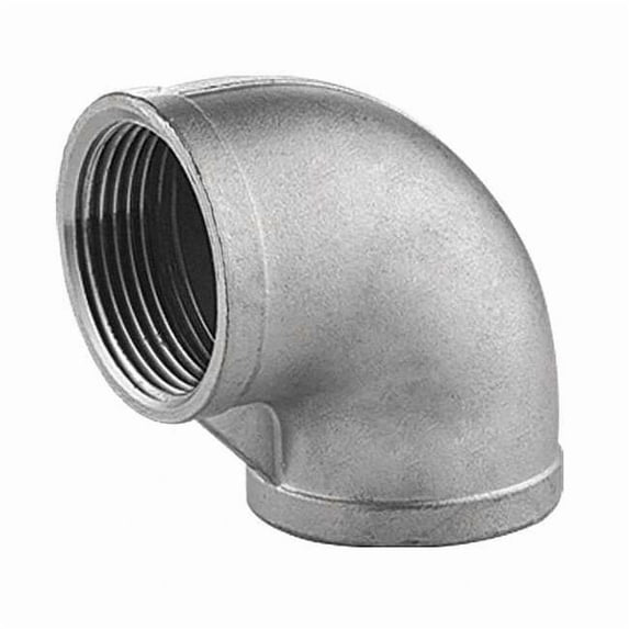 3/4 in FNPT 316 Stainless Steel 90° Elbow, Class 150, Female Threaded