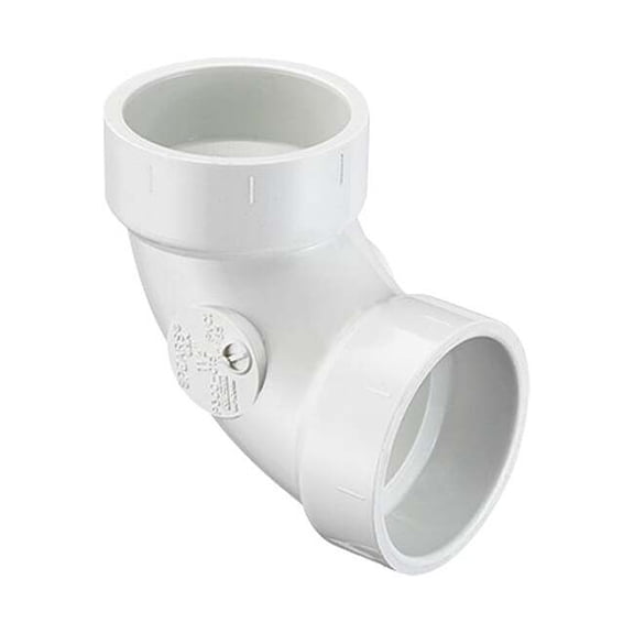 PVC Sanitary Elbow, 90 Degrees, Socket, 4 in Pipe Size