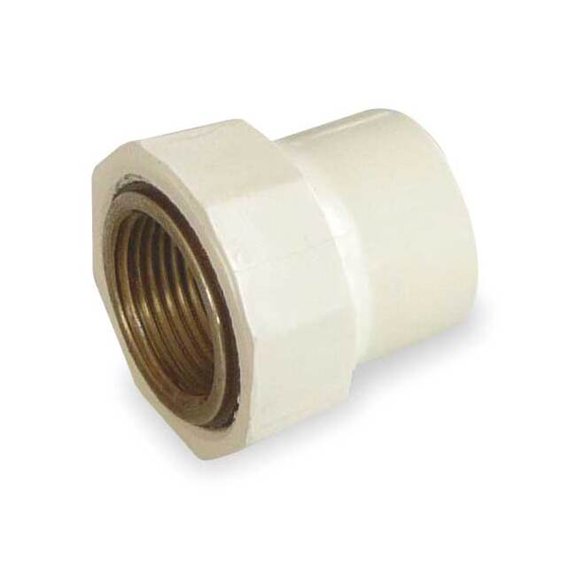 CPVC Adapter, CTS, Schedule SDR-11, 1/2" Pipe Size, FNPT x CTS Socket Hub