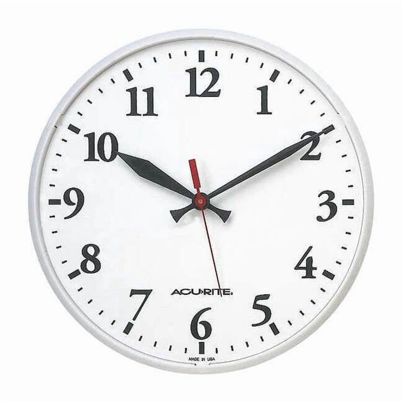 12-1/2" Analog Wall Clock, White 3LYK5