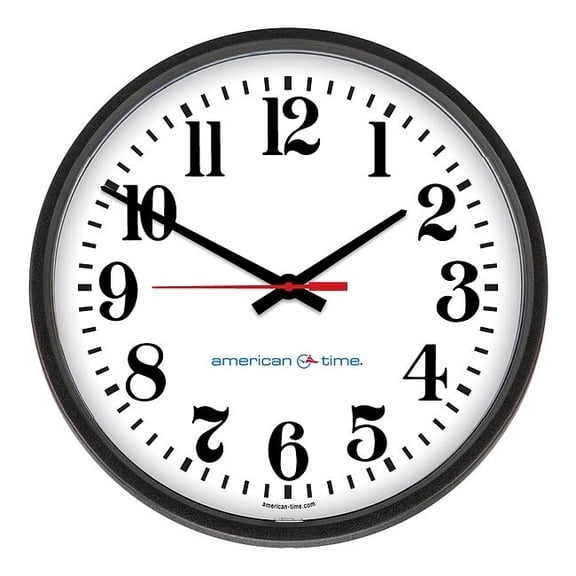 Manufacturer Varies 13-1/8" 24 Hour Face Wall Clock, Black E56BASD324G