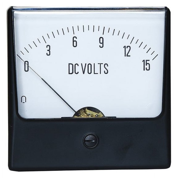 Manufacturer Varies Analog Panel Meter,DC Voltage,0-15 DC V 12G436