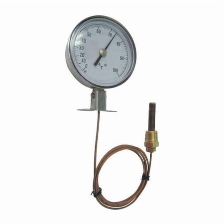 Analog Panel Mt Thermometer,0 to 100F 12U604