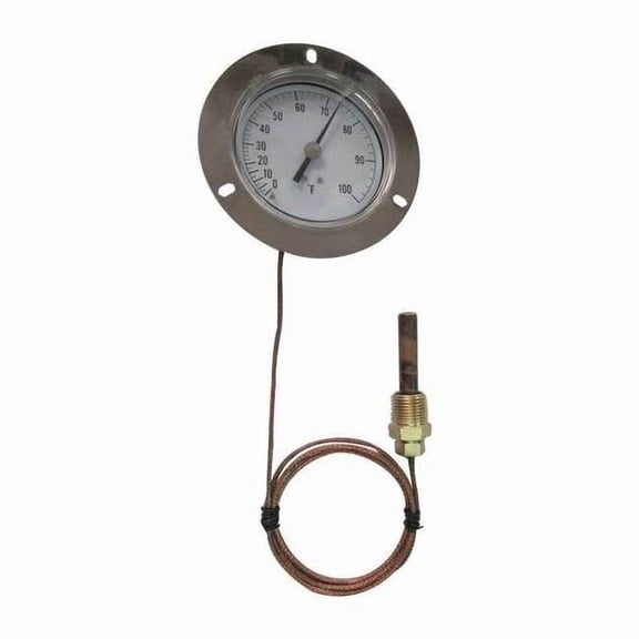 Analog Panel Mt Thermometer,100 to 350F 12U618