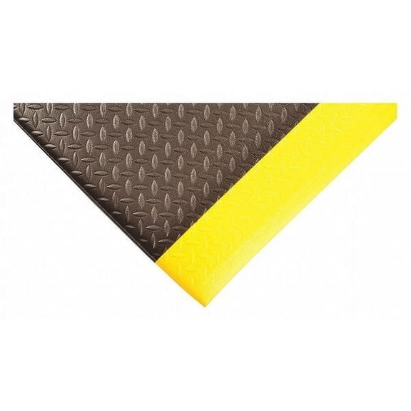 Manufacturer Varies Antifatigue Runner,Black,YllwBrdr,2x8ft 39R798
