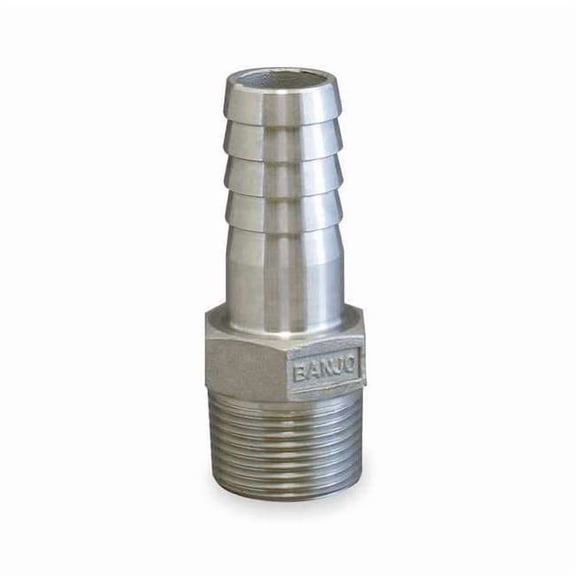 Barbed Hose Fitting,Hose ID 1-1/2",NPT HB150SS