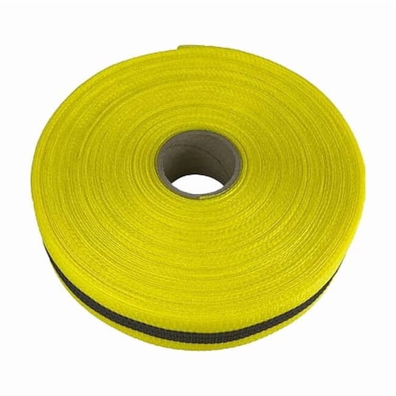 Brady Barricade Tape, Yellow, 3/4" x 150 ft., Horizontal Stripe 91172