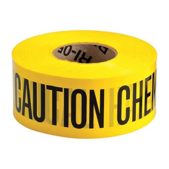Manufacturer Varies Barricade Tape, Yellow, 1,000 ft L, 3 in 91463