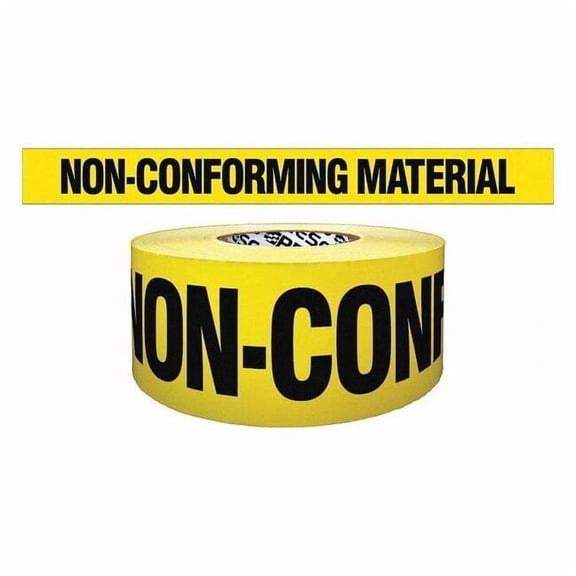 Manufacturer Varies Barricade Tape, Yellow, 1,000 ft L, 3 in B3104Y1842-200