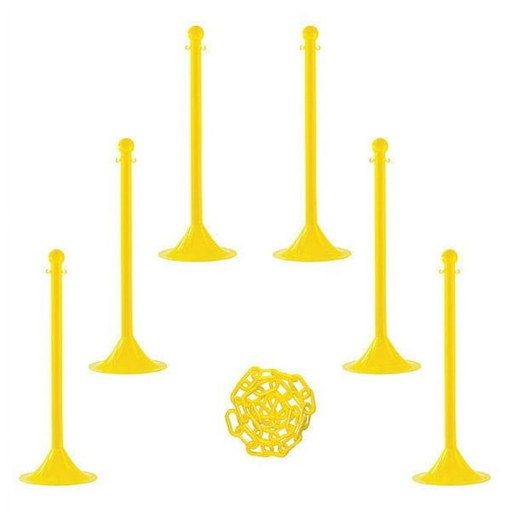 Manufacturer Varies Barrier Post Kit, Yellow, 41 in Post Height, Gloss 71002-6