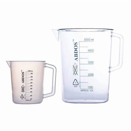 Beaker, Polymethylpentene, Tall Form with Handle, 10 L / 2.64 gal Capacity, Not Rated