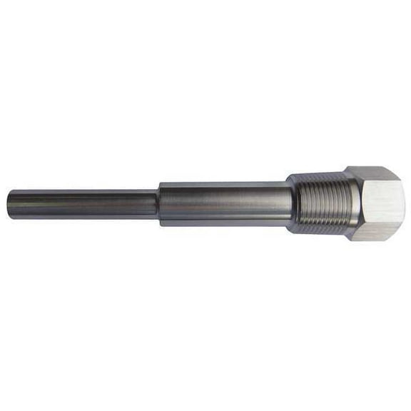 Bimetal Thermowell, 316SS, 1/2 NPSM, Stem Length: 6 in