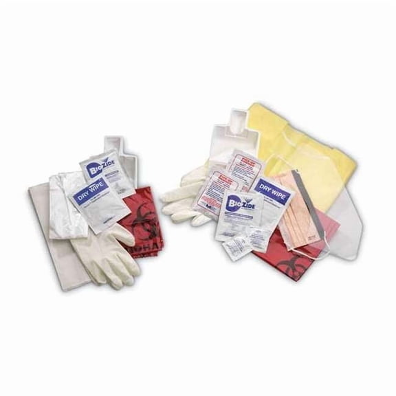 Biohazard Spill Kit,Pull String Bag,Red 3ZDW1