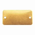 thumbnail image 1 of Blank Tag, Brass, 1 in H x 3 in W, Yellow, Rectangle, 100 PK, 1 of 1