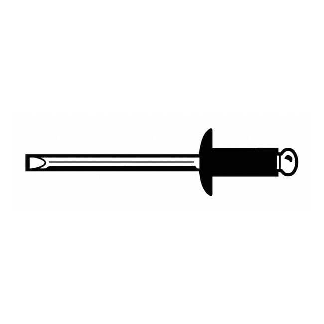 Blind Rivet, Dome Head, 5/32 in Dia., 43/64 in L, Aluminum Body, 500 PK