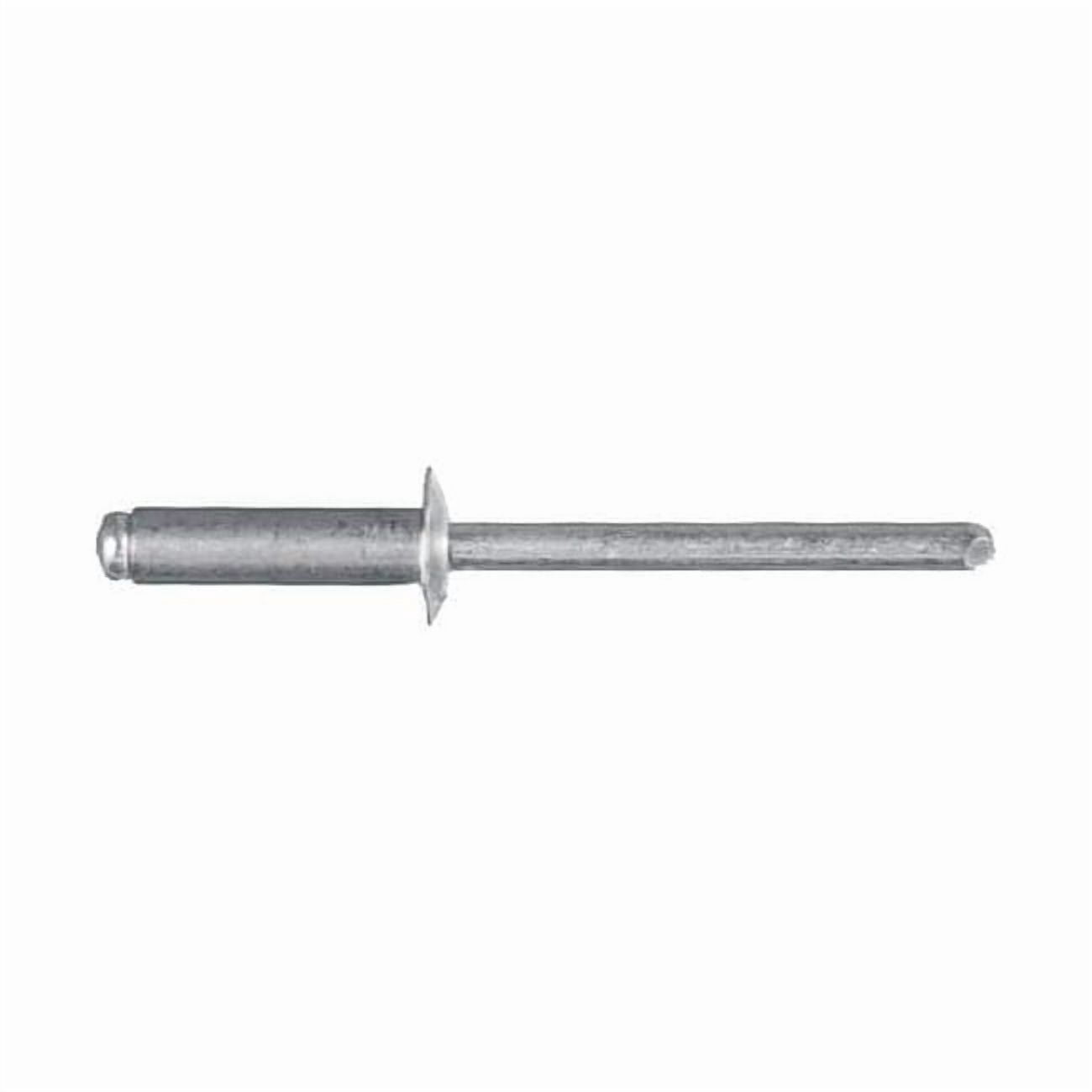 Blind Rivet, Dome Head, 3/16 in Dia., 21/32 in L, Aluminum Body, 100 PK 1902PK