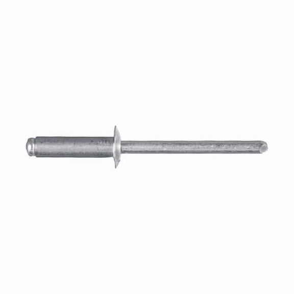 Blind Rivet, Dome Head, 3/16 in Dia., 21/32 in L, Aluminum Body, 100 PK 1902PK