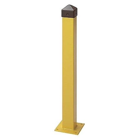 Sim Supply Bollard,Concrete,5",36 In. H,Yellow 1753