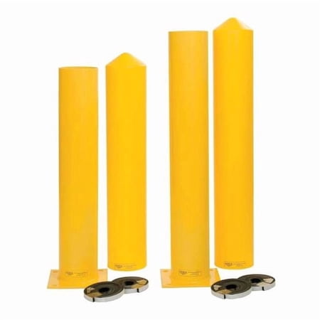 Bollard ,42 in H,Yellow ,Carbon Steel 1744PS
