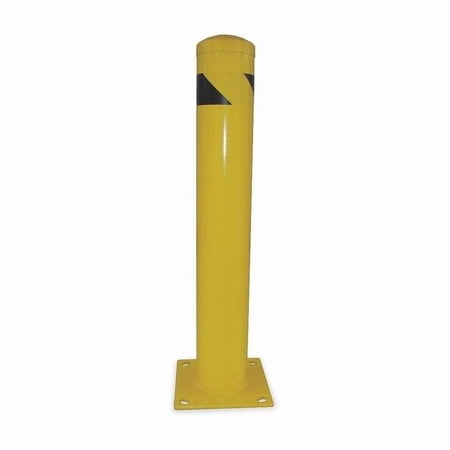 Safety Bollard,H42In,Dia 5 1/2In,Yellow 1GUD8