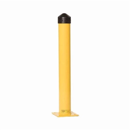 Bollard ,42 in H,Yellow ,Carbon Steel 3KZV4