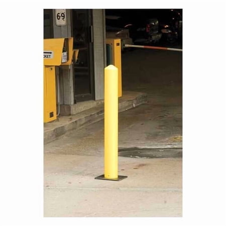 Bollard ,44 2/5 in H,Yellow,Polyethylene 9VF32