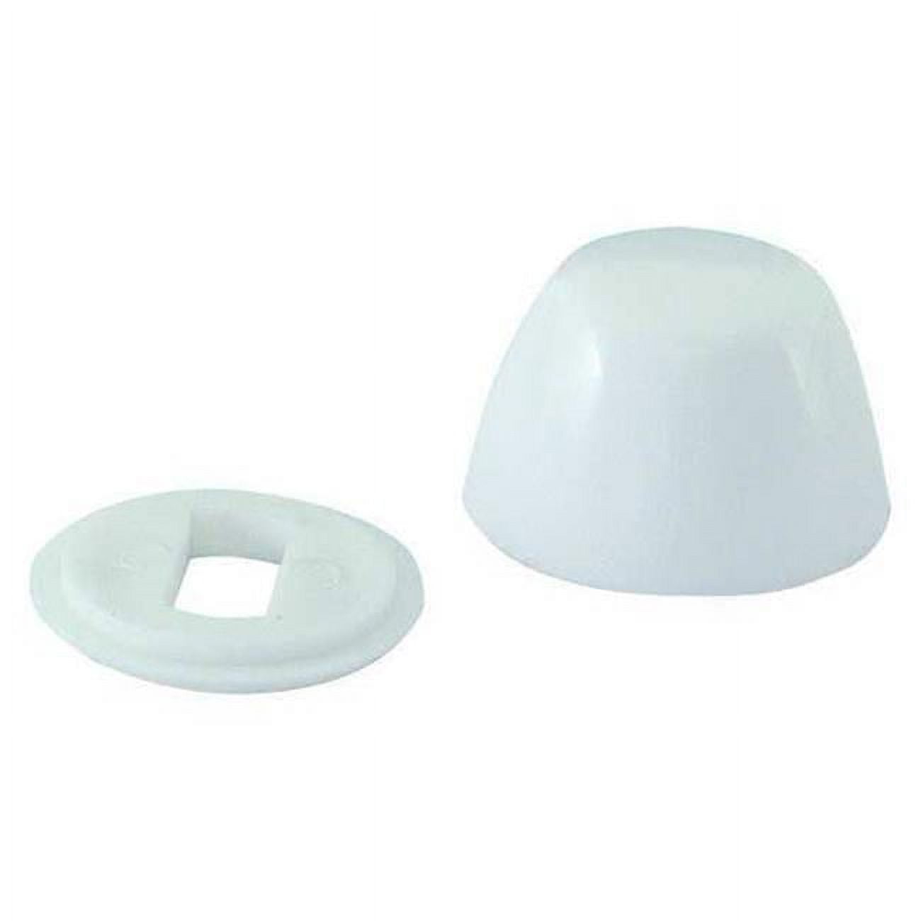 Universal White Plastic Toilet Bolt Caps with Washers