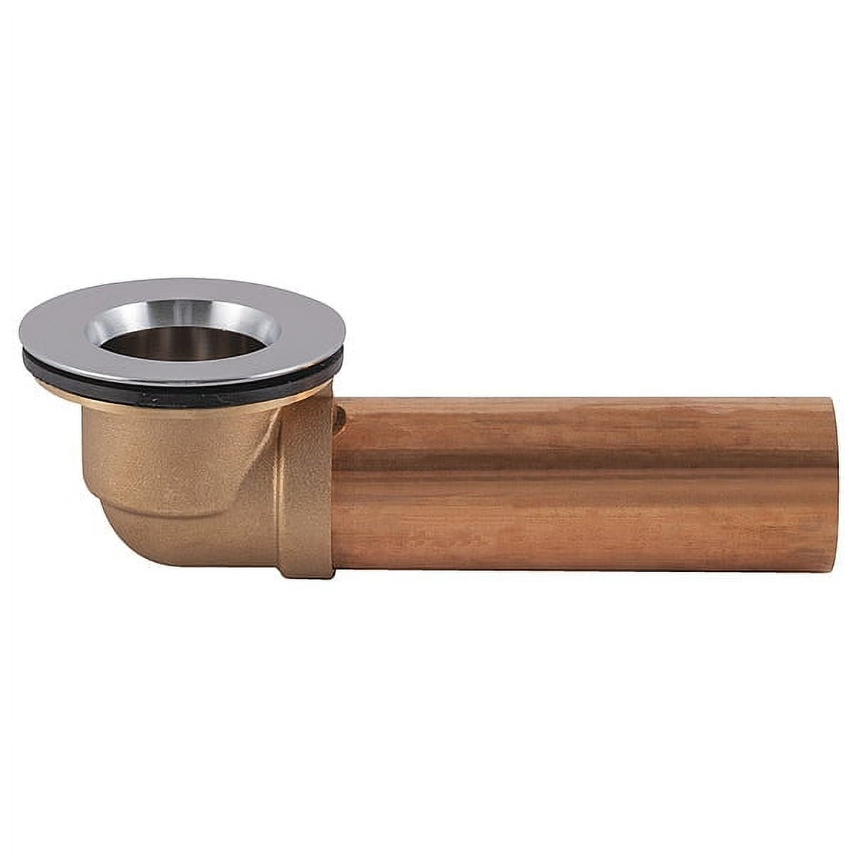 Gold and Chrome Brass Waste and Overflow Shoe, 4-1/2 Inch